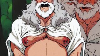 Busty old gay anime hentai priest gets ass fucked by castle subjects