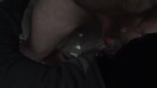 Gagging on the alpha’s big cock and taking it raw in the throat