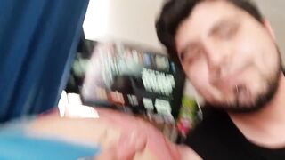 My boyfriend’s thick cum gushed down my throat raw and messy