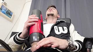 jerking off with my toy big dick latino pornstar huge cock solo