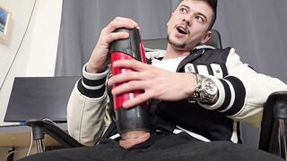 jerking off with my toy big dick latino pornstar huge cock solo