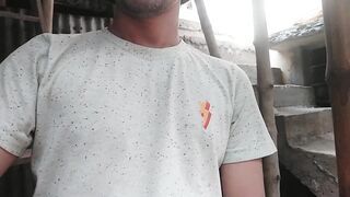Abandoned construction site big black cock makes him beg for cum