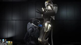 Turian growing huge alien cock muscle destroyed by gay leash