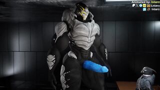 Turian growing huge alien cock muscle destroyed by gay leash