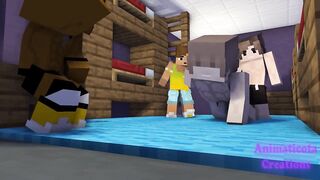 Secret Minecraft Club raw gay femboy blowjob hardcore cum