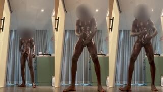Hotel Solo Pt 2 Black guy fucks himself raw cumshot oiled bbc