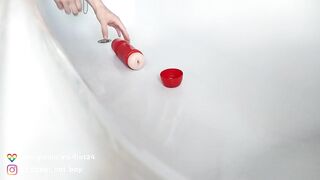 Big cock teen solo handjob jerks off then fucks his wet pussy