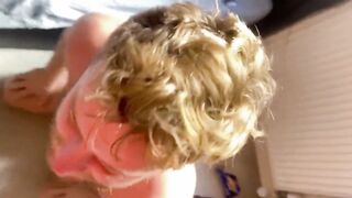Face fucked til I choke gushing on his british loads