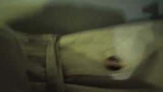 Uncut latex masturbate exploring the hotel cum on floor
