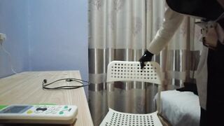 Uncut latex masturbate exploring the hotel cum on floor
