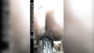 Straight Guy Gets Ridden Hard by Two Huge Dildos and Cums Handsfree