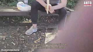 Swiss Husband First Gay Blowjob in the Park gets FaceFucked