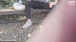 Swiss Husband First Gay Blowjob in the Park gets FaceFucked