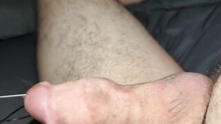 Rosebud sounding cock fucking machine electro stimulation solo