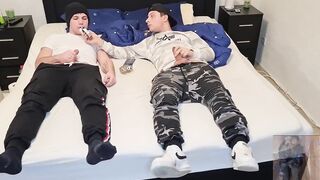 Gay boys smoking stroking and flooding the ashtray with cum
