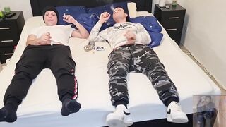 Gay boys smoking stroking and flooding the ashtray with cum