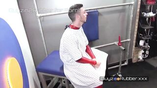 Rubber clinic return big dick sucking hot guys latex boots handjobs