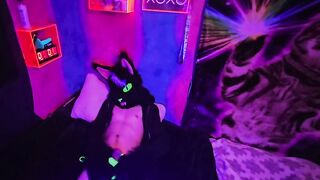 Fursuit paw jerks off new toy