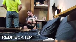Redneck Tim gets rimmed & BWC straight cock sucked raw