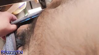 Big dick Latino blows and gushes deep in mechanic workshop