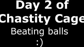 Chastity Cage Day 2 raw cuckold sissy training destroyed gushing femdom