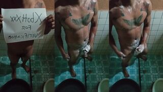 Pinoy Daks solo jakol before shower cum dump on tight hole