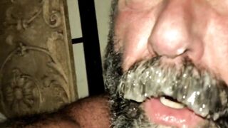 Cigar Daddy wrecks his cum whore raw gloryhole hole