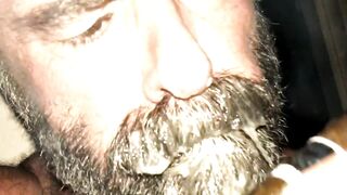 Cigar Daddy wrecks his cum whore raw gloryhole hole