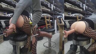 This is the biggest dildo in my ASS destroyed deep hard anal stretching solo