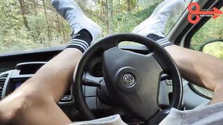Scally Gets Destroyed With Huge Cumshot in Front of Voyeurs at Gay Forest Cruising Spot