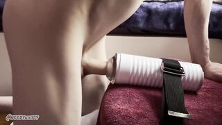 Twink Stuffs Giant Fleshlight Raw Pounding Fuck
