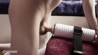 Twink Stuffs Giant Fleshlight Raw Pounding Fuck
