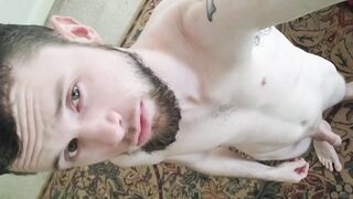 Twink worships soft cock until alpha male gushes thick blobs