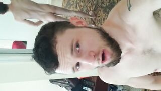 Twink worships soft cock until alpha male gushes thick blobs