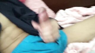 Morning wood destroyed by uncut latino twink bottom