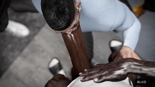 BBC Gangbanged by muscle hotties in 3D animated glory