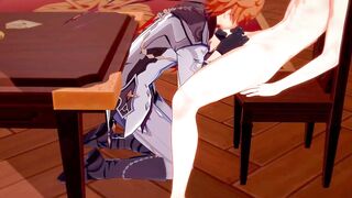 Zhongli devours Tartaglia’s thick cock raw and uncut in brutal gay Genshin Impact Yaoi