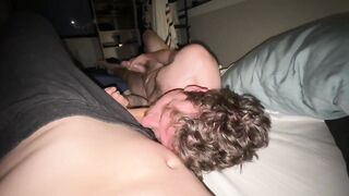 Good morning deep throat slave takes big gut fucking cock