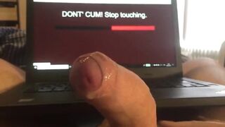Big cock edging fails with gay cum denial
