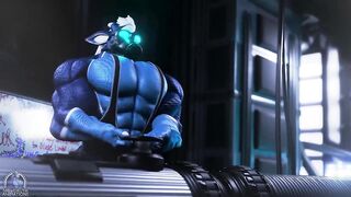 Giant muscle nighdruth squashes slimy symbiote suit nighdruth