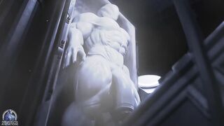 Giant muscle nighdruth squashes slimy symbiote suit nighdruth