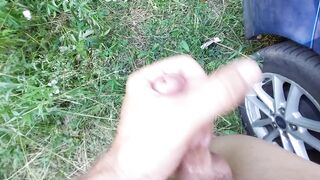 Young twink destroyed taking stranger's cum in his car