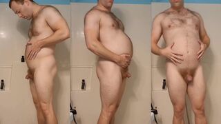 Bear belly inflation solo teased chubby gay kink
