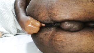 Extreme self fisting huge cum load Sri Lankan raw brutal solo