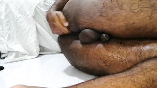 Extreme self fisting huge cum load Sri Lankan raw brutal solo