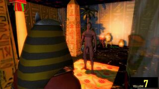 Egyptian Pharaoh's lusty gangbang rough anal big cock 3D
