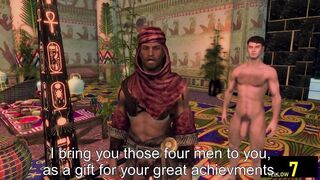 Egyptian Pharaoh's lusty gangbang rough anal big cock 3D