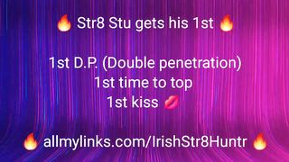 Straight Stud Gets First Double Penetration Rough Bareback Threesome