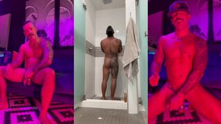 Gym jerk off rut Ortiz and Jona got cumshot on big balls