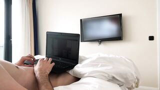 Horny twink gets destroyed by his buddy's uncut cock in raw doggy style
